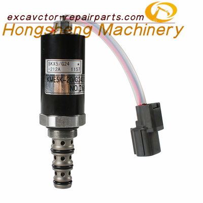 G24D12A কোবেলকো এক্সকাভেটর সোলেনয়েড ভালভ SK200-6E পাইলট সোলেনয়েড ভালভ