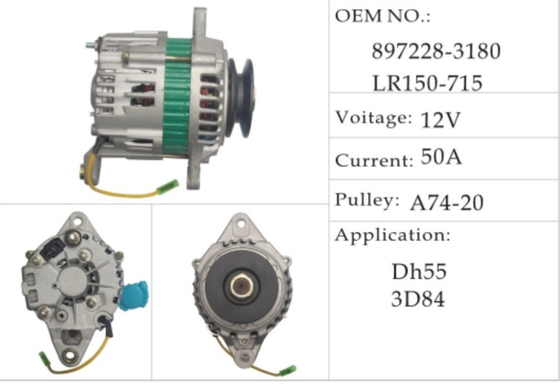 12V 50A A74-20 Doosan জেনারেটর DH55 4JB1 897228-3180 LR15-715